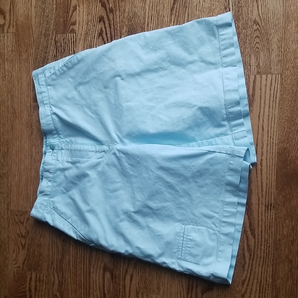 (6) LizGolf by Liz Claiborne Aquamarine Golf Shorts Wide Leg Loose Fit High Rise